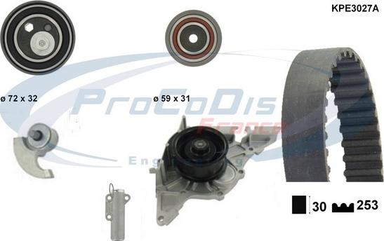 Procodis France KPE3027A - Vesipumppu + jakohihnasarja inparts.fi