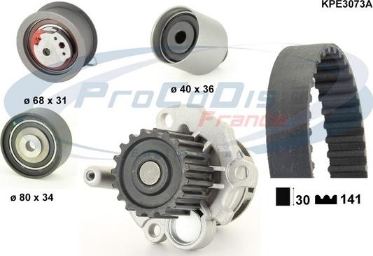 Procodis France KPE3073A - Vesipumppu + jakohihnasarja inparts.fi