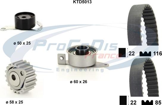 Procodis France KTD5013 - Hammashihnasarja inparts.fi