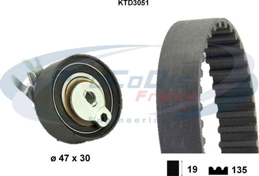 Procodis France KTD3051 - Hammashihnasarja inparts.fi