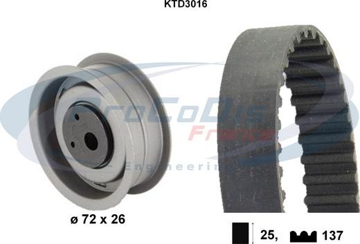 Procodis France KTD3016 - Hammashihnasarja inparts.fi