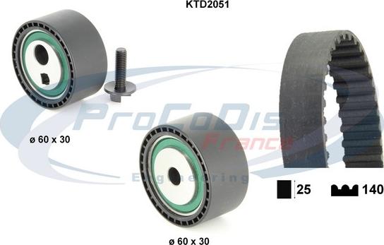 Procodis France KTD2051 - Hammashihnasarja inparts.fi