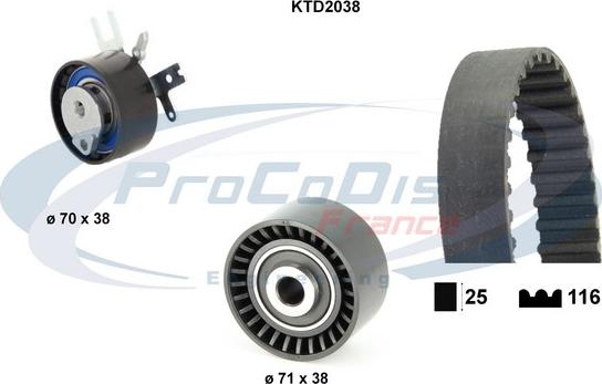 Procodis France KTD2038 - Hammashihnasarja inparts.fi