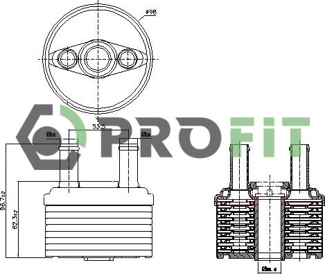 Profit 1745-0049 - Moottoriöljyn jäähdytin inparts.fi