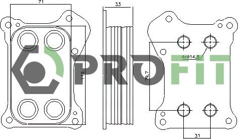 Profit 1745-0054 - Moottoriöljyn jäähdytin inparts.fi