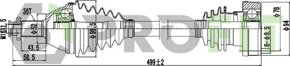 Profit 2730-0611 - Vetoakseli inparts.fi