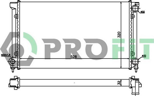 Profit PR 9537A4 - Jäähdytin,moottorin jäähdytys inparts.fi