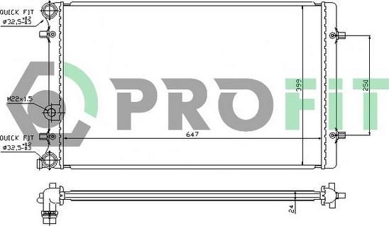 Profit PR 9523A2 - Jäähdytin,moottorin jäähdytys inparts.fi