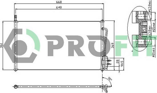 Profit PR 2530C1 - Lauhdutin, ilmastointilaite inparts.fi