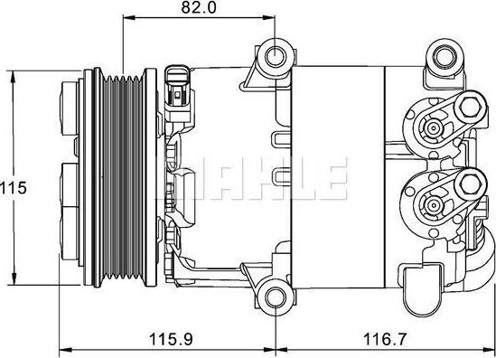 PSH 090.595.056.310 - Kompressori, ilmastointilaite inparts.fi