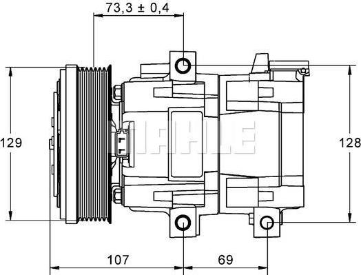 PSH 090.595.031.310 - Kompressori, ilmastointilaite inparts.fi