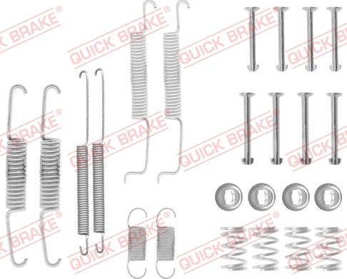 QUICK BRAKE 1050569 - Tarvikesarja, jarrukengät inparts.fi