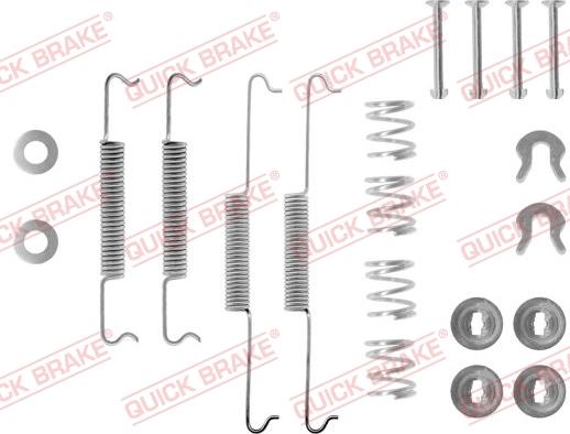 QUICK BRAKE 1050522 - Tarvikesarja, jarrukengät inparts.fi