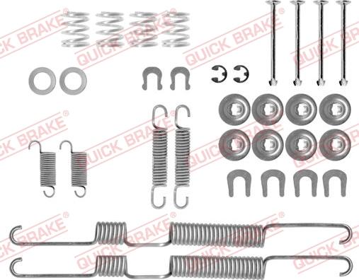 QUICK BRAKE 1050698 - Tarvikesarja, jarrukengät inparts.fi