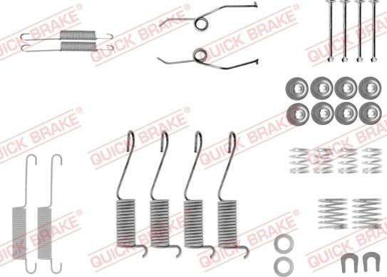 QUICK BRAKE 105-0697 - Tarvikesarja, jarrukengät inparts.fi