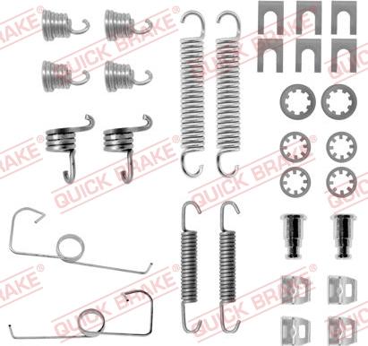 QUICK BRAKE 105-0644 - Tarvikesarja, jarrukengät inparts.fi