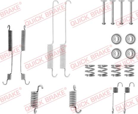 QUICK BRAKE 105-0600 - Tarvikesarja, jarrukengät inparts.fi