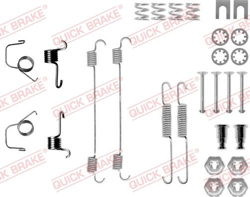 QUICK BRAKE 1050617 - Tarvikesarja, jarrukengät inparts.fi