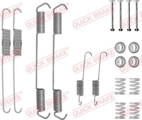 QUICK BRAKE 1050689 - Tarvikesarja, jarrukengät inparts.fi