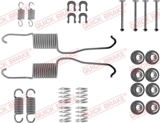 QUICK BRAKE 105-0684 - Tarvikesarja, jarrukengät inparts.fi