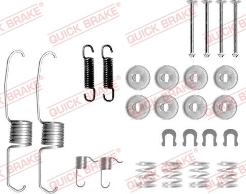 QUICK BRAKE 1050637 - Tarvikesarja, jarrukengät inparts.fi