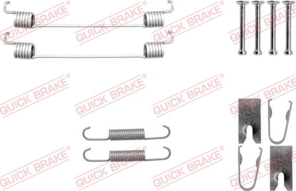 QUICK BRAKE 105-0042 - Tarvikesarja, jarrukengät inparts.fi