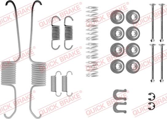 QUICK BRAKE 105-0003 - Tarvikesarja, jarrukengät inparts.fi