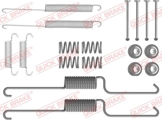 QUICK BRAKE 105-0026X-02 - Tarvikesarja, jarrukengät inparts.fi