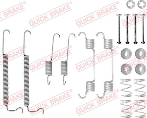 QUICK BRAKE 1050849 - Tarvikesarja, jarrukengät inparts.fi