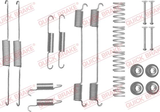 QUICK BRAKE 1050861 - Tarvikesarja, jarrukengät inparts.fi