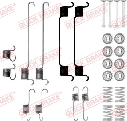 QUICK BRAKE 1050802 - Tarvikesarja, jarrukengät inparts.fi