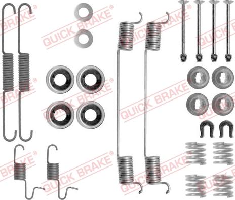 QUICK BRAKE 105-0818 - Tarvikesarja, jarrukengät inparts.fi