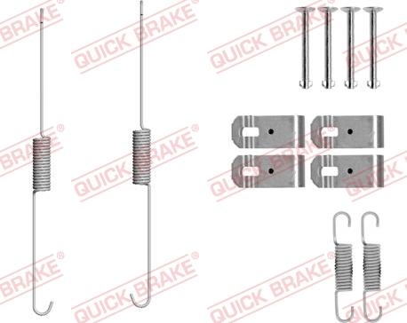 QUICK BRAKE 105-0888 - Tarvikesarja, jarrukengät inparts.fi