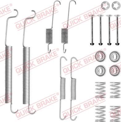 QUICK BRAKE 1050756 - Tarvikesarja, jarrukengät inparts.fi