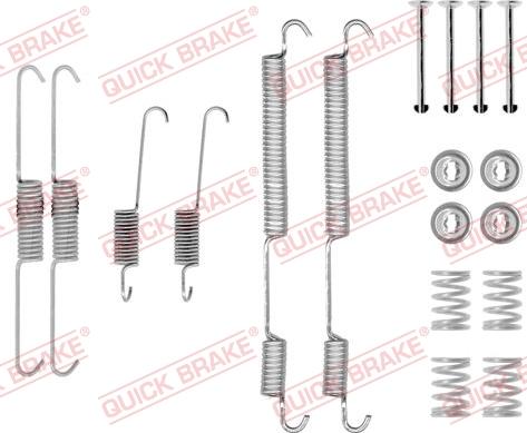 QUICK BRAKE 1050753 - Tarvikesarja, jarrukengät inparts.fi