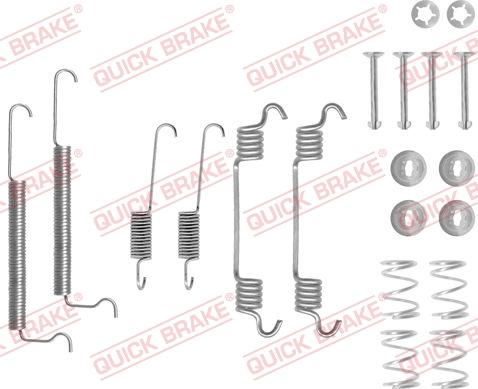 QUICK BRAKE 1050709 - Tarvikesarja, jarrukengät inparts.fi