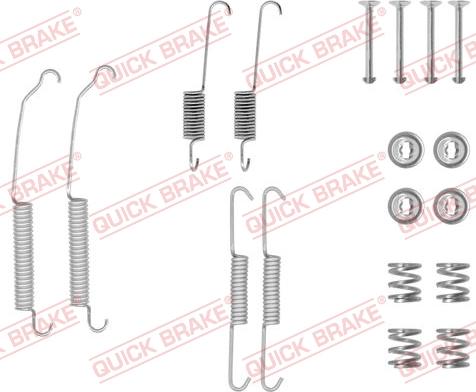 QUICK BRAKE 1050701 - Tarvikesarja, jarrukengät inparts.fi