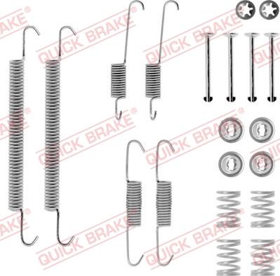 QUICK BRAKE 1050707 - Tarvikesarja, jarrukengät inparts.fi