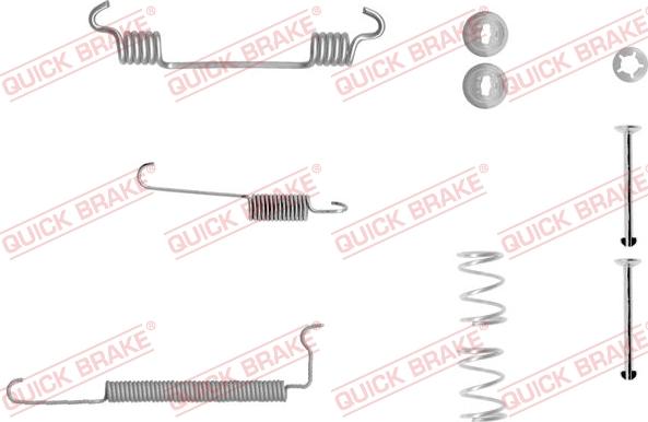 QUICK BRAKE 105-0710-1 - Tarvikesarja, jarrukengät inparts.fi