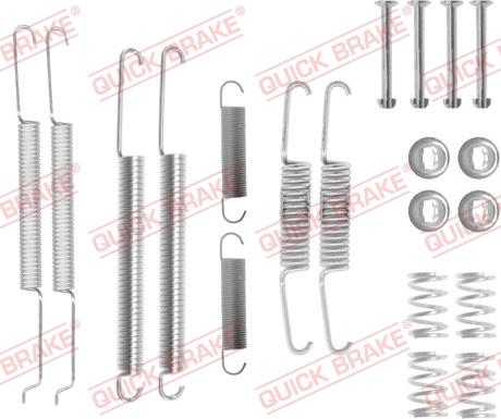 QUICK BRAKE 1050726 - Tarvikesarja, jarrukengät inparts.fi