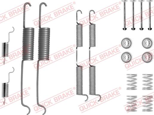 QUICK BRAKE 1050727 - Tarvikesarja, jarrukengät inparts.fi