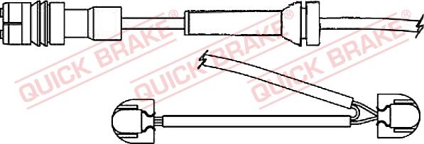 QUICK BRAKE WS 0350 B - Kulumisenilmaisin, jarrupala inparts.fi