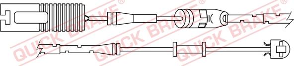 QUICK BRAKE WS 0253 B - Kulumisenilmaisin, jarrupala inparts.fi