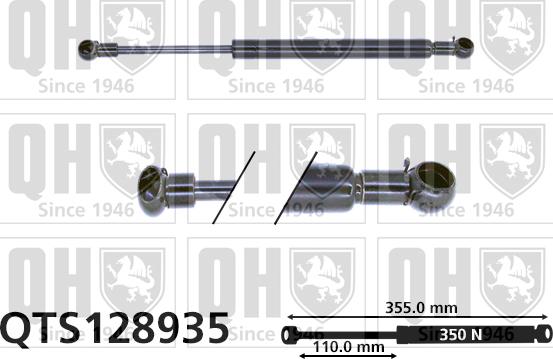 Quinton Hazell QTS128935 - Kaasujousi, konepelti inparts.fi