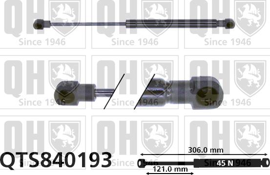 Quinton Hazell QTS840193 - Kaasujousi, tavaratila inparts.fi