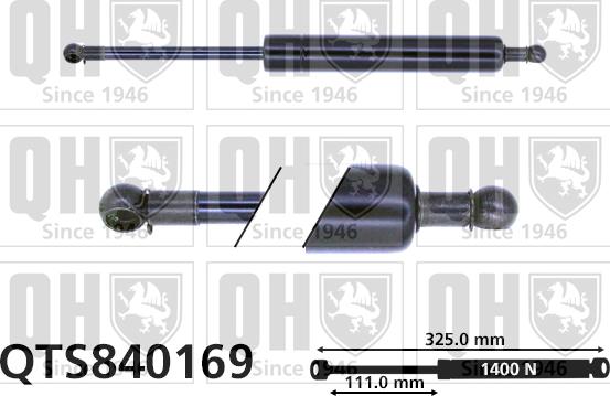 Quinton Hazell QTS840169 - Kaasujousi, tavaratila inparts.fi