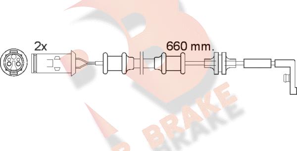 R Brake 610447RB - Kulumisenilmaisin, jarrupala inparts.fi