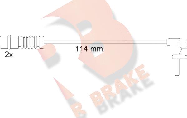 R Brake 610454RB - Kulumisenilmaisin, jarrupala inparts.fi