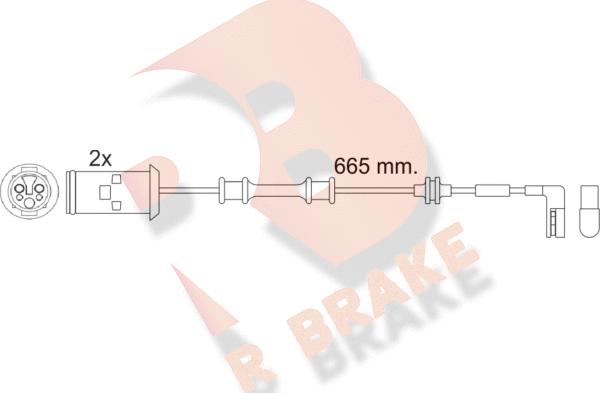 R Brake 610451RB - Kulumisenilmaisin, jarrupala inparts.fi