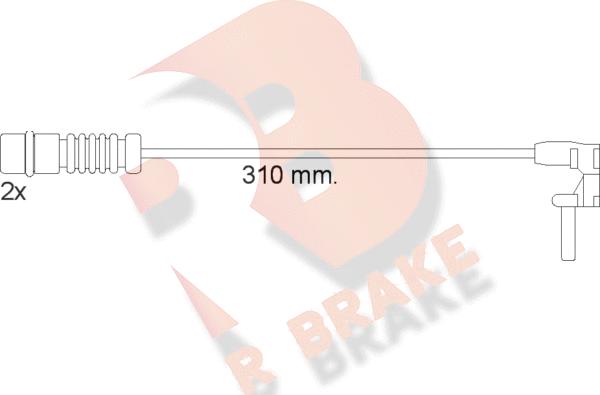 R Brake 610453RB - Kulumisenilmaisin, jarrupala inparts.fi